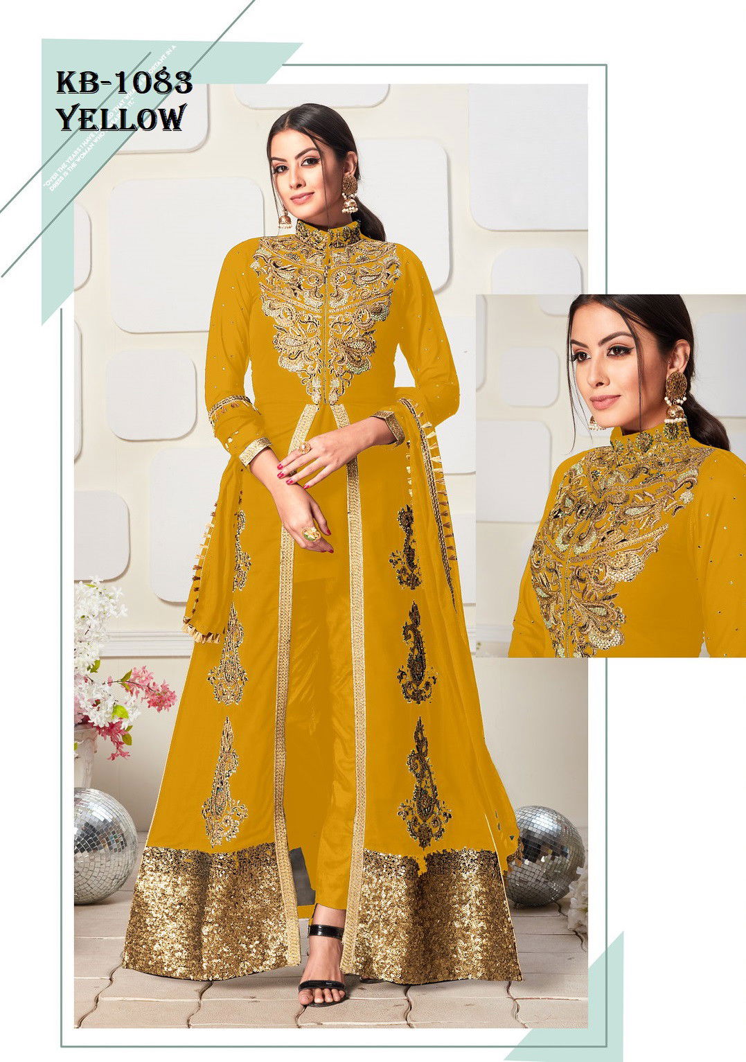 Kb 1083 Colors Designer Embroidered Salwar Suits Collection